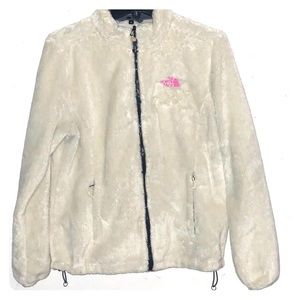Fuzzy north face jacket